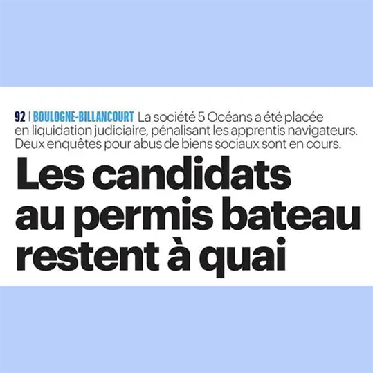 les candidats au permis bateau proche de Paris restent à quai.