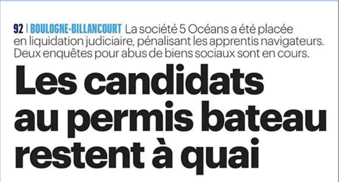 les candidats au permis bateau à Paris restent à quai